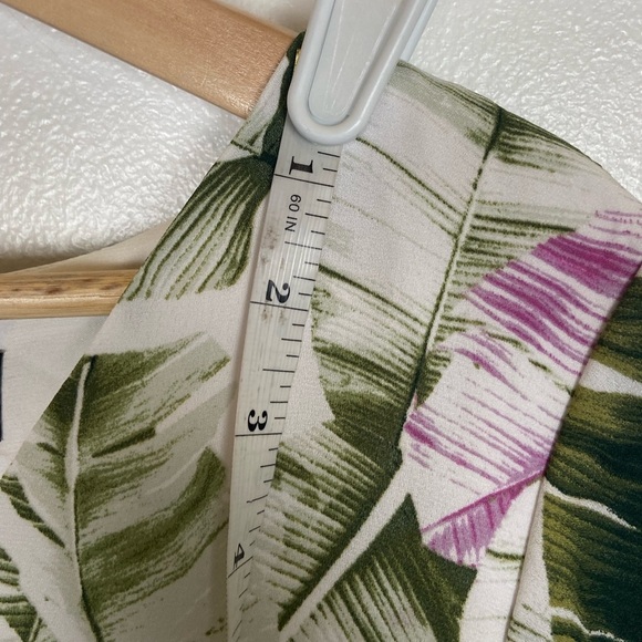 Tahari By Arthur S Levine Floral High Low Midi Dress Sz 12 Pleated Side Pockets - Picture 11 of 16